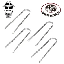 4 F&R Original Lowrider 16" Bicycle Double Square Flat Twist Chrome Fender Brace