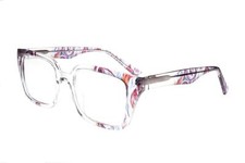NEW SUCCESS SS-140 Crystal with Multi-Colored Swirl Eyeglasses 54/20/145