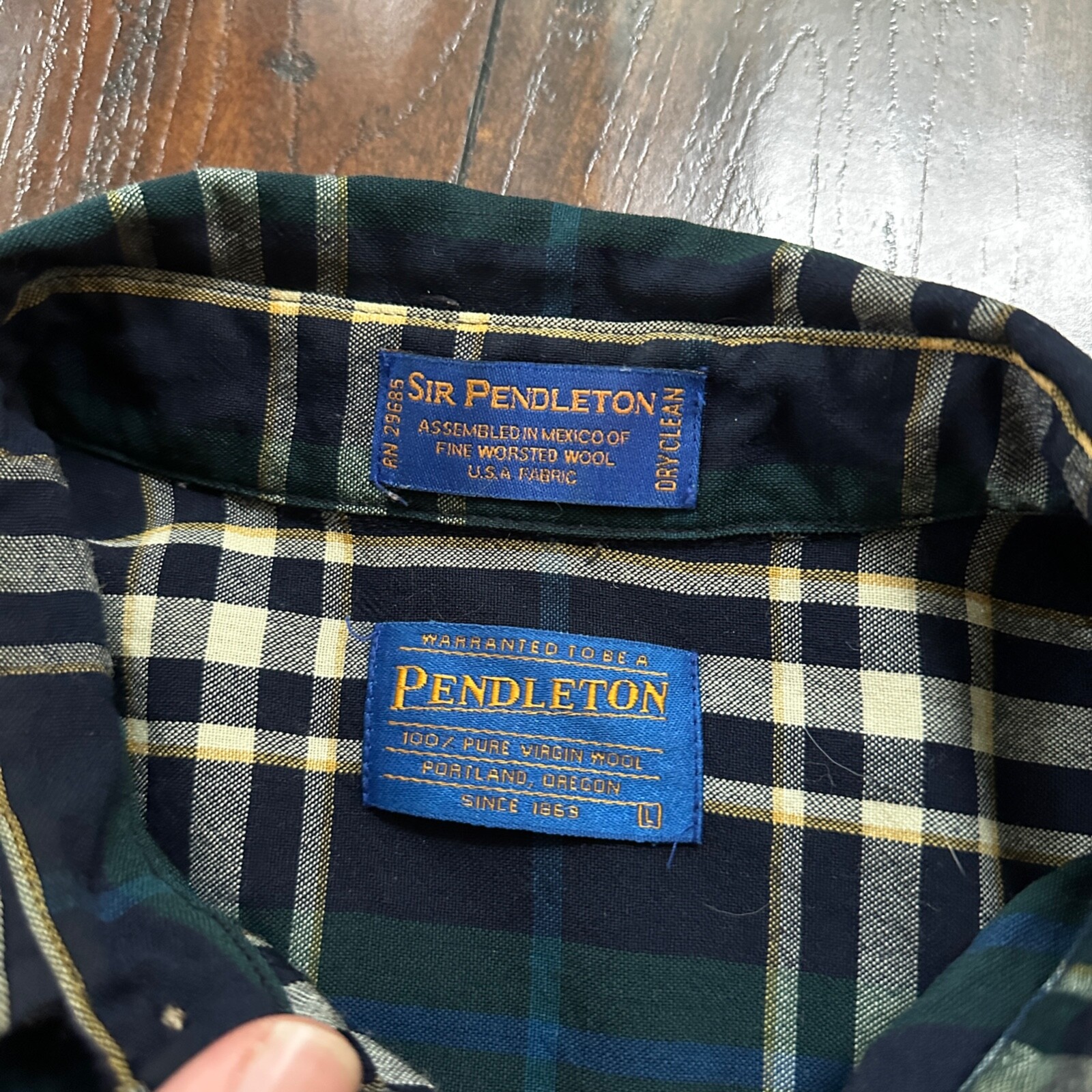 Pendleton Fireside Shirt Sir Pendleton Plaid Wool… - image 7