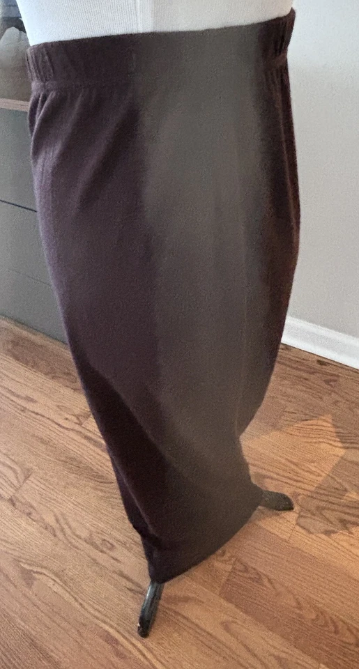 Lilith France Maxi Skirt with Wide Ribbed Band at Hem, Size Medium, Brown - Image 2 of 4