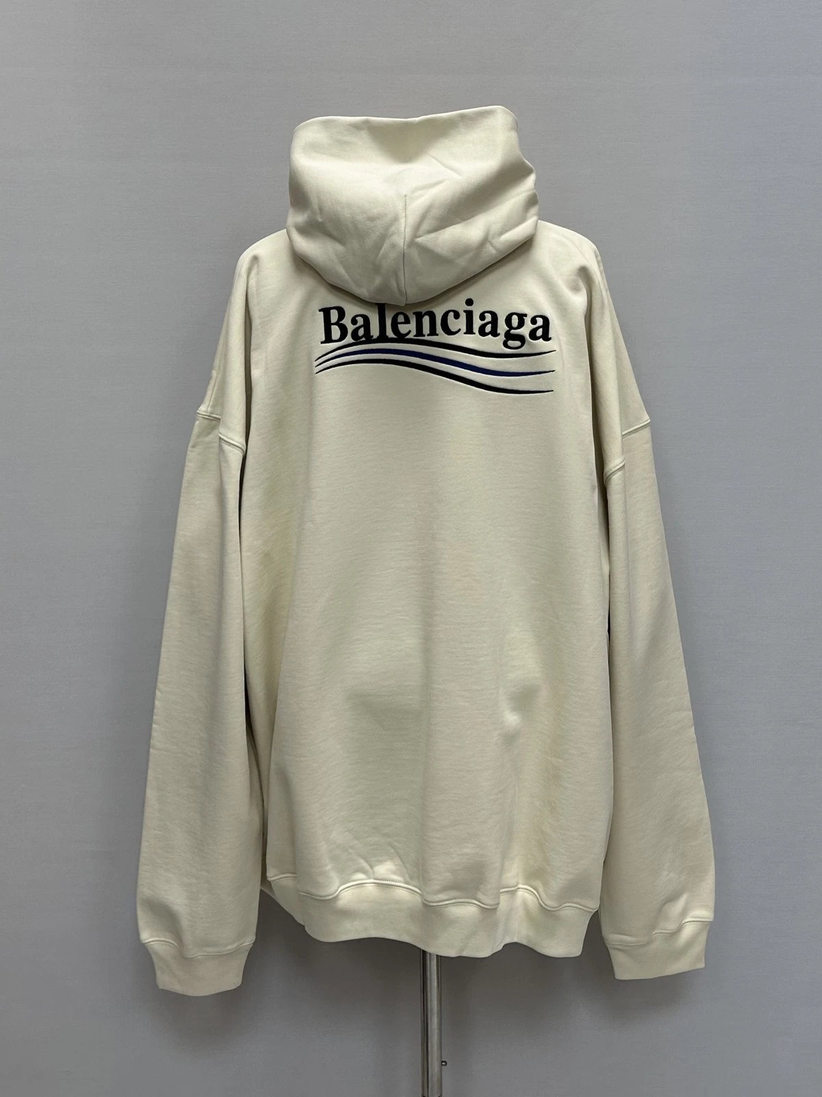 Felpa con cappuccio oversize ricamata logo campagna politica Balenciaga 120 133524776