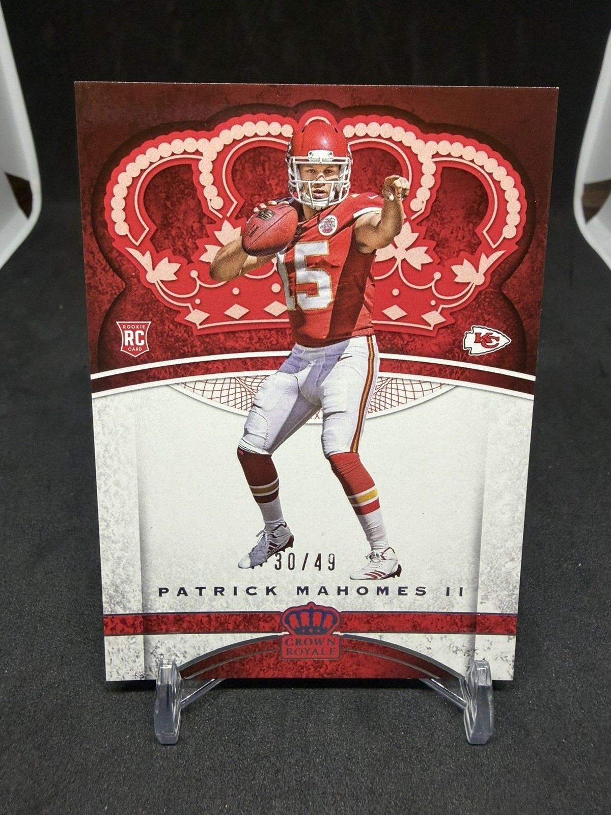 2017 Crown Royale Patrick Mahomes II Rookie Platinum #30/49 Chiefs 