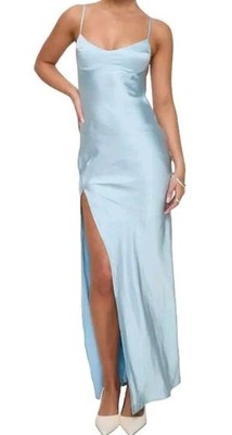 strapless open back dress Faviola Strapless Maxi Dress | Blue | Womens