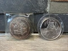 2x 1 Troy Oz .999 Fine Silver Wildlife Rounds Panda Cub & Wolf Panda Set