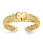 14 Karat Yellow Gold Heart Toe Ring in