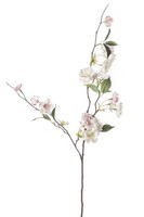 Artplants Kunstzweig Zierpfirsich Zweig Camilles, Rosa-Weiß, 80Cm
