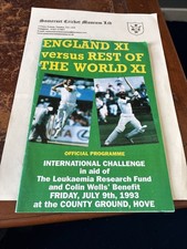 England v Rest of the World XI Programme 1993