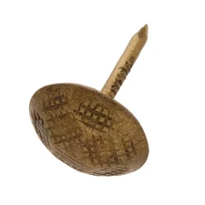 7/16 In. X 1/2 In. Antique Brass Hammered Upholstery Nail (20-Piece per Pack)