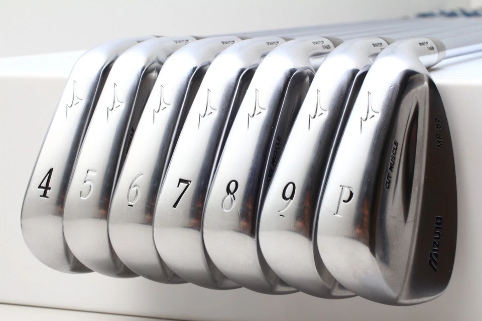 Juego de plancha 7 piezas MIZUNO MP-67 4-5-6-7-8-9-PW extra rígida flexible rifle 6,5 hierros diestros Foto 4 de 4