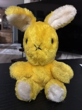Vintage Dakin 1976 Yellow Bunny Plush Toy. Cute For Easter Centerpiece