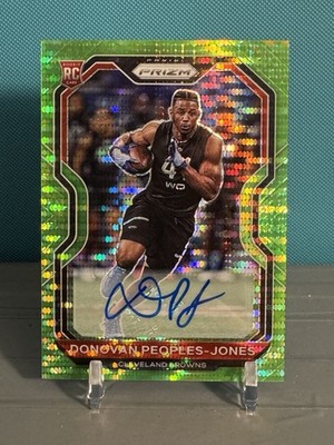 2020 Panini Prizm #319 Donovan Peoples-Jones Neon Green Pulsar Prizm Auto Browns