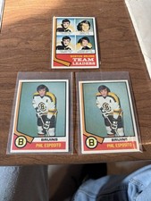 VTG Topps Hockey Cards 1974 Boston Bruins Leaders #28,(2) Phil Esposito #200