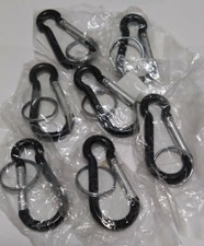 Carabiner Keychain Clip Hook Aluminium for Outdoor Camping Fishing 2.5 in x 7 pc