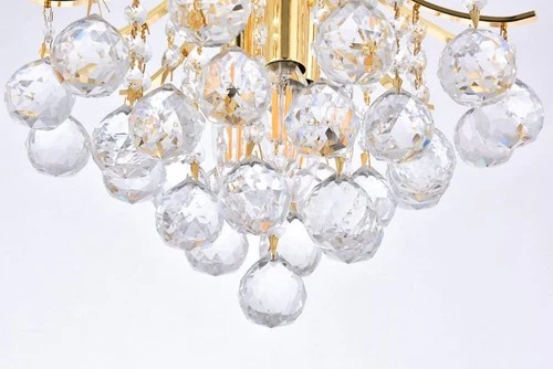 Elegant Lighting Toureg 12" 3 Light Royal Crystal Chandelier - Picture 4 of 6