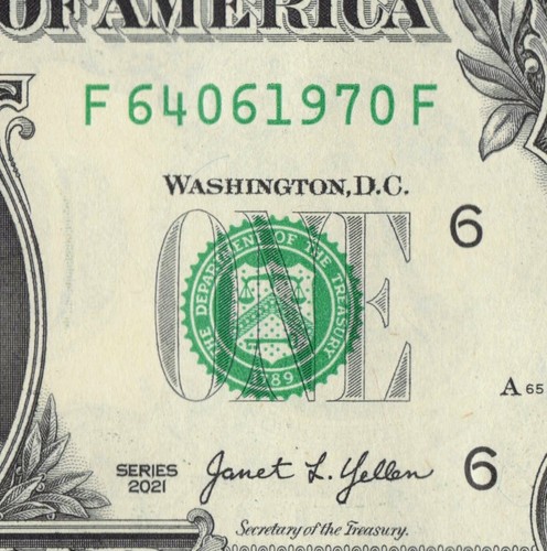 Year Note 1970 in the Serial Number Trailing Position $1 Dollar Bill F64061970F - Picture 1 of 11