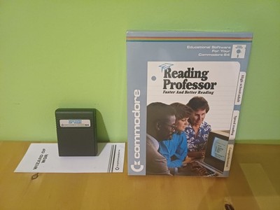 Original Commodore 64 Software: Cartridge WIZARD OF WOR + READING PROFESSOR