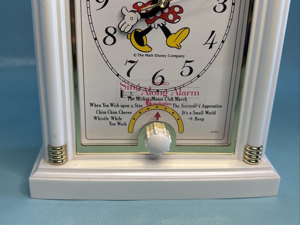 Vintage Seiko Quartz Disney Musical Minnie Mouse Alarm Mantle