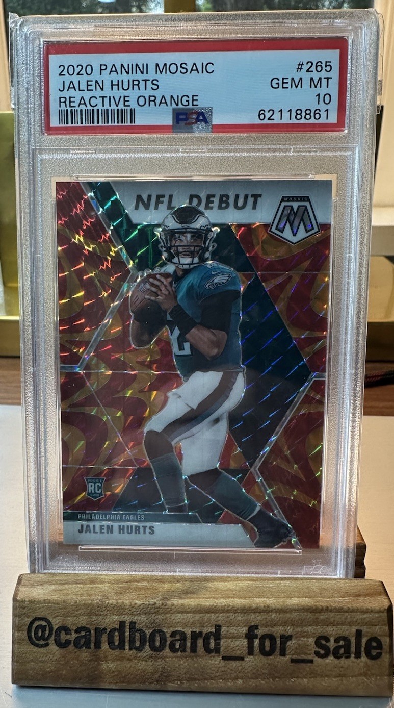 Jalen Hurts Panini Mosaic #265 Orange Reactive