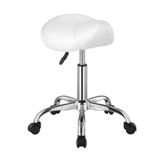 Ergonomic Saddle Stool 450LBS Capacity Heavy Duty Rolling Chair for Back Support
