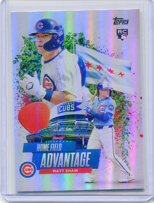 Matt Shaw Topps Update 2025 Rookie Home Field Advantage Insert Cubs HA-44