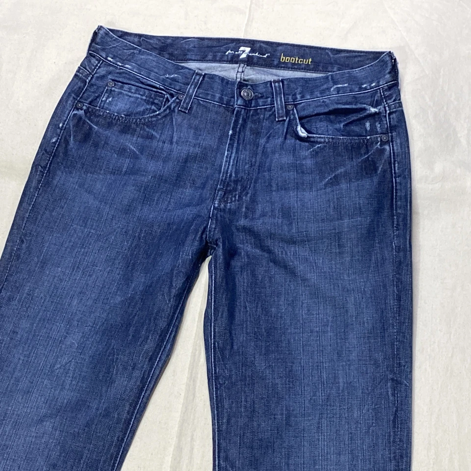Seven 7 for all Mankind Jeans Men's 32x 33 Dark Wash/ Bootcut Jeans EUC! - Image 2 of 4