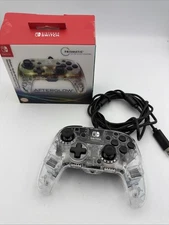PDP 500-132-NA Wired Controller for Nintendo Switch – Clear Transparent Gamepad