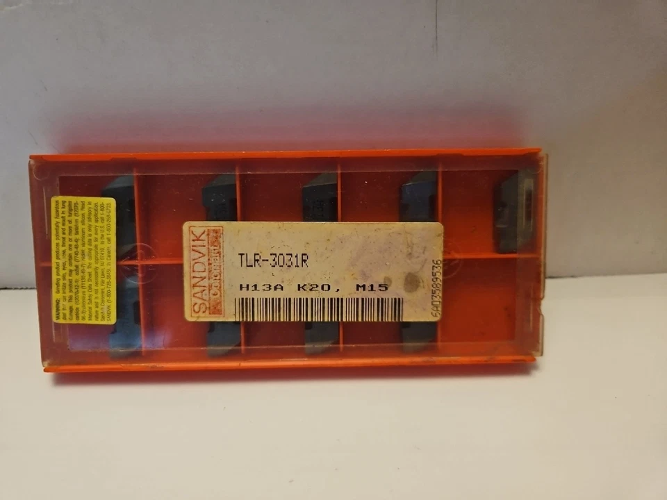 Sandvik  TLR3031R H13A, Carbide NEW OPEN BOX of 9 carbide insert LOT 381  - Image 2 of 4