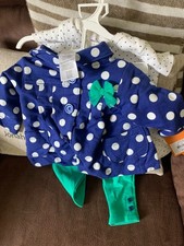 Just one you carter's baby girls 3 piece outfit set 3M Bodysuit, top pants NEW