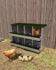 8 Compartments 2-Tier Chicken Nesting Box Chicken Nesting Box Chicken Laying US