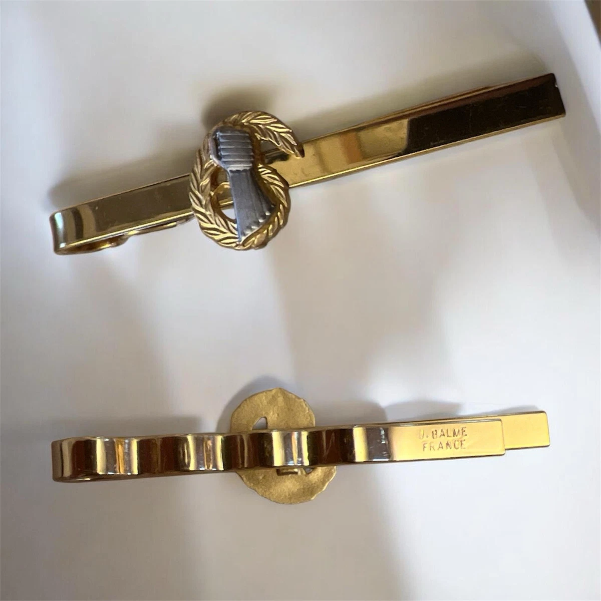 Pince à Cravate Vintage – Plaquée Or, Fabrication Française