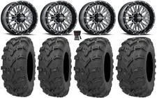 ITP Momentum 14" Wheels Milled 26" Bear Claw EVO Tires Kawasaki Mule Pro FXT