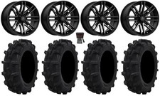 MSA Black Rogue 15" Wheels 30" Mud XC Tires Polaris Sportsman / RZR / Ranger