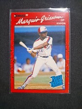 1990 DONRUSS MARQUIS GRISSOM MONTREAL EXPOS ROOKIE CARD #36. rookie card picture