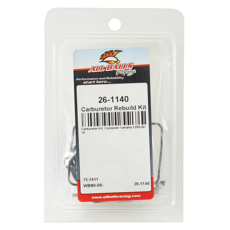 All Balls Carburetor Rebuild Kit 26-1140 For Yamaha YZ85 02-18 Foto 4 de 4