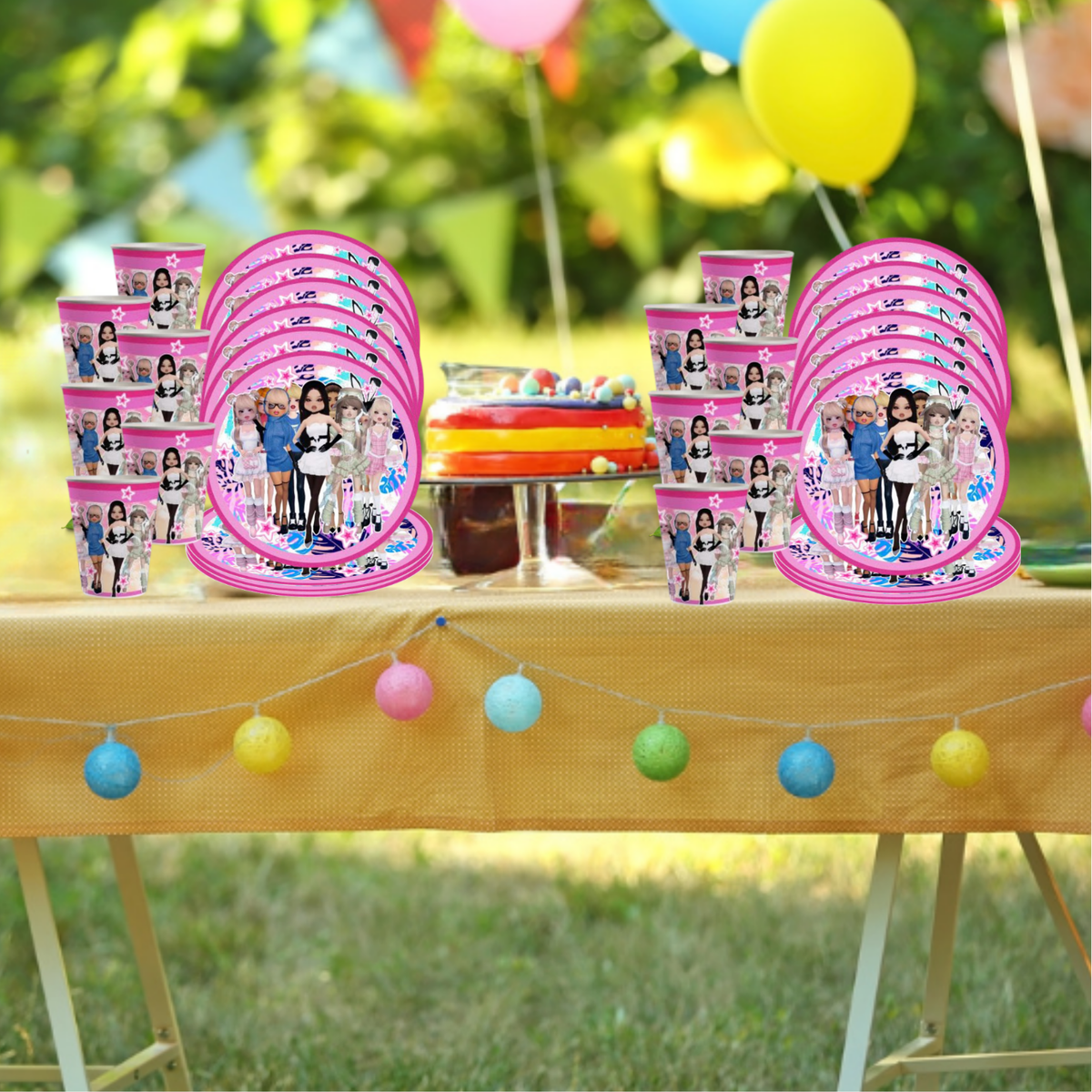 Dress to impress PARTY SUPPLIES BIRTHDAY DECORATION TABLEWARE SWIRL