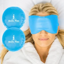 Cold Eye Mask - Gel Ice Pack for Cool Sleeping, Dry Night Treatment - Reusable H