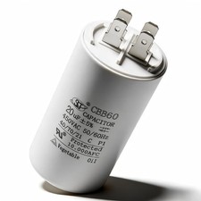 Motor Run Capacitor CBB60 20UF 4 Pins, 250V  450V AC Volts, 50/60hz, Round...