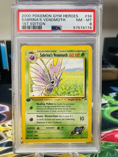 Sabrina's Venomoth (1st Edition) graded PSA 8 for sale on eBay