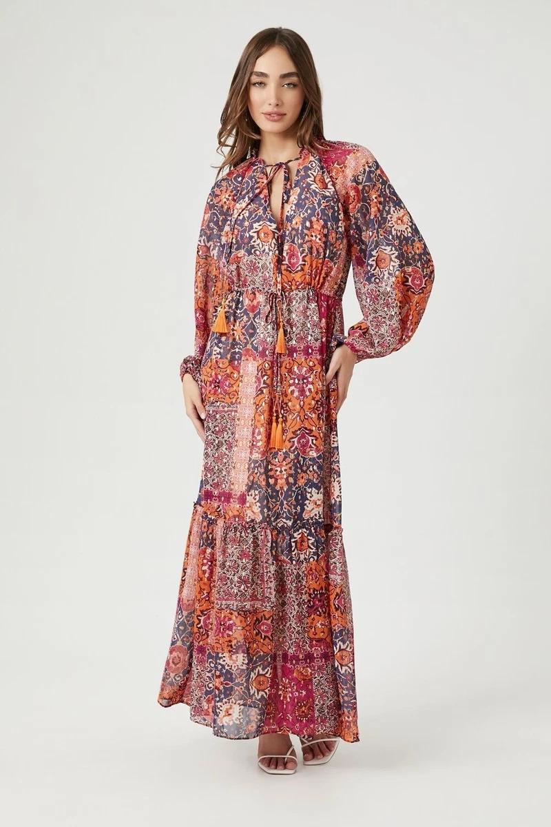 knee length dresses for ladies Rialto Floral Chiffon Maxi Dress- Women's Designer Luxury Dresses main image 1