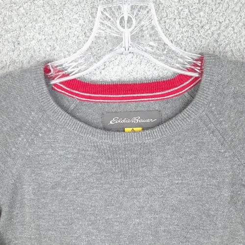 Eddie Bauer Sweater Mens Large Travex Gray 5% Cashmere V Neck Pullover - Picture 6 of 8
