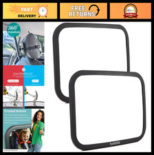 2-Pack Baby Car Mirror Shake-Proof, Shatterproof, 360 Adjustable, Clear View