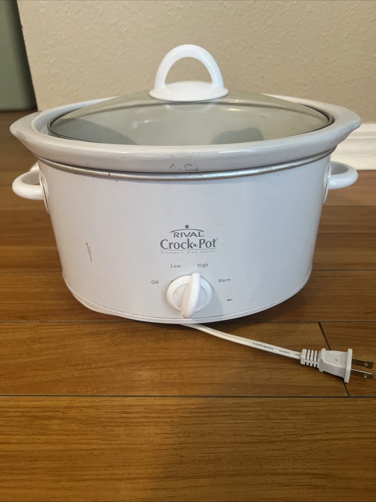 Rival Crock-Pot SCV401 Oval Slow Cooker White 5–6 Qt Tested Working