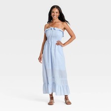 Women's Cotton Maxi Pullover Sundress - Universal Thread Blue L