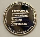 Rare Promotional Vintage Honda International Trading Corp. 1 T-oz .999 Silver