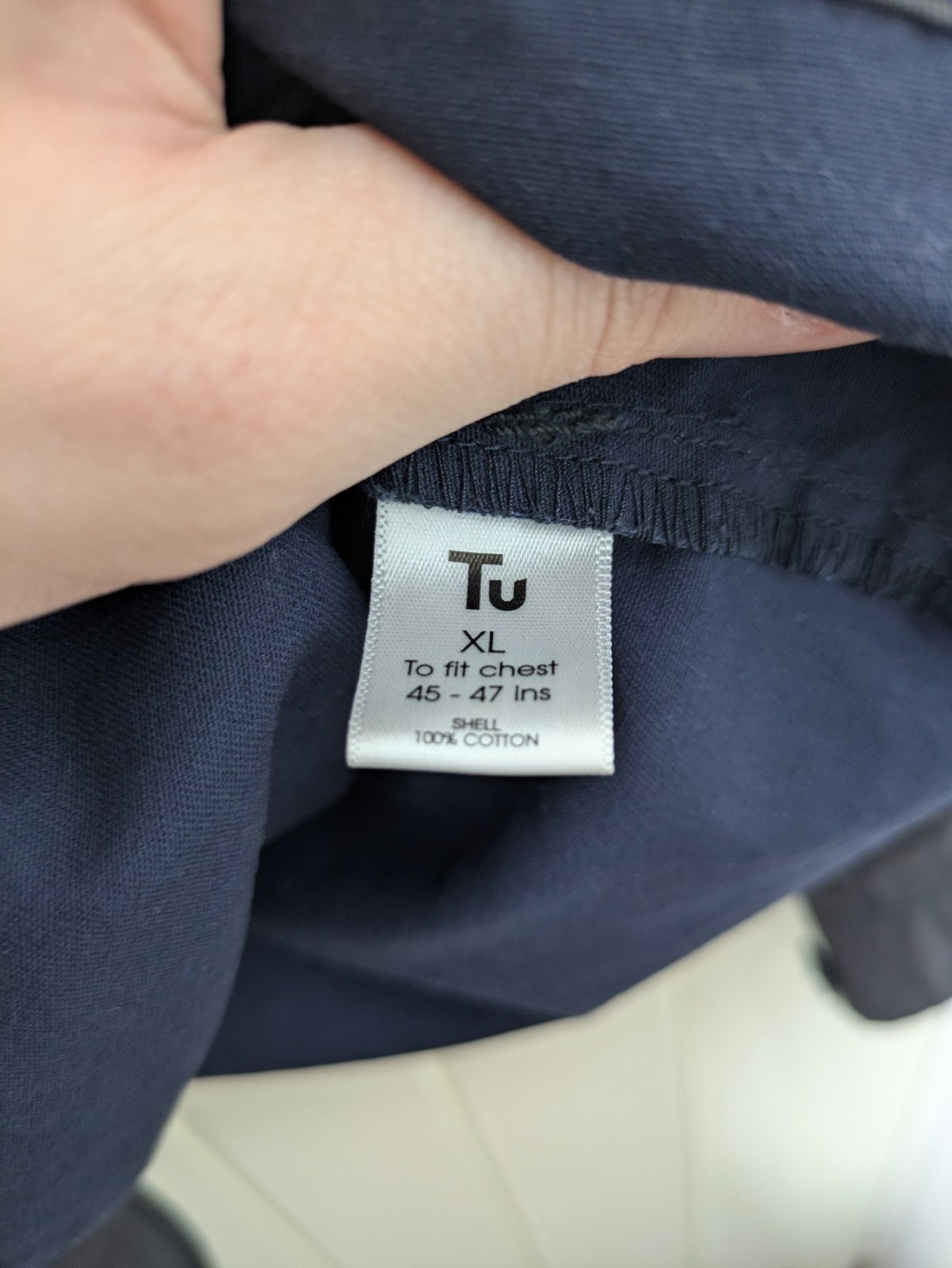 Tu Men’s Navy Blue Utility Jacket 100percent Cotton Cargo Chore Coat Size XL image 8
