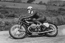 BMW RS 500 1956 & Walter Zeller motorcycle racing press photo