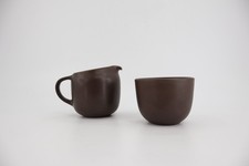 Heath Ceramics Coupe Line Brown Stoneware Sugar  Creamer California Edith Heath