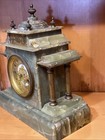 Tunbridge - Wells Green Marble Mantel Clock - With Key - No Pendulum Inside — photo 4