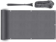 Sekey Balkon Sichtschutz Balkonabdeckung HDPE 220 G/M², 75X600Cm, Leicht Transpa