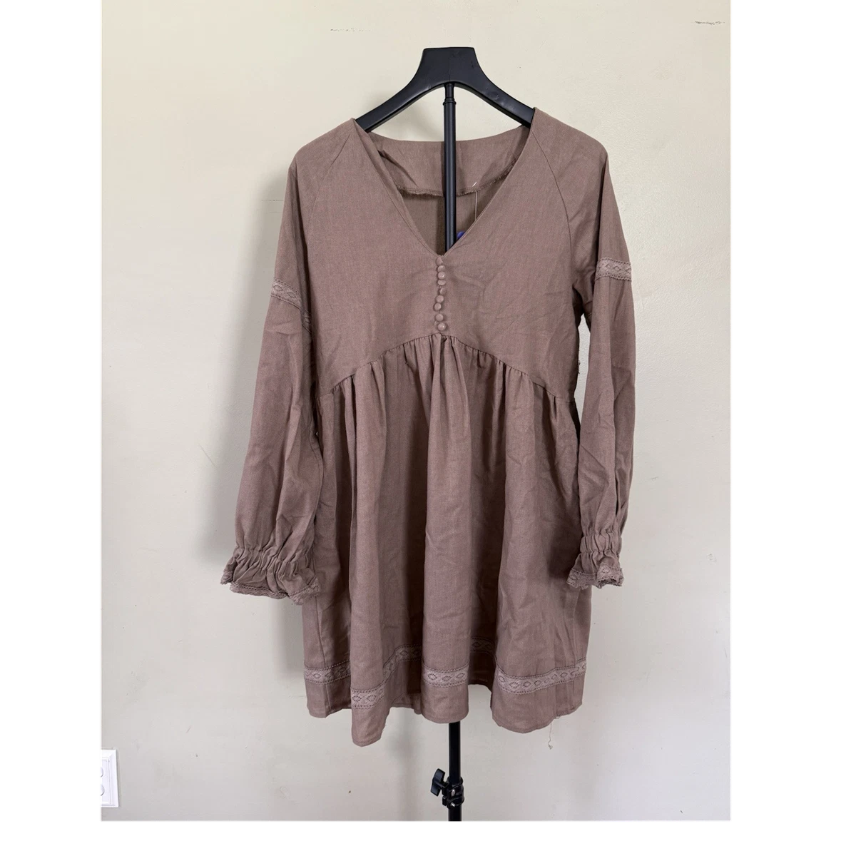 Knee Length Linen Long Sleeve Dresses for Women for sale | eBay Knee Length Linen Long Sleeve Dresses for Women for sale | eBay